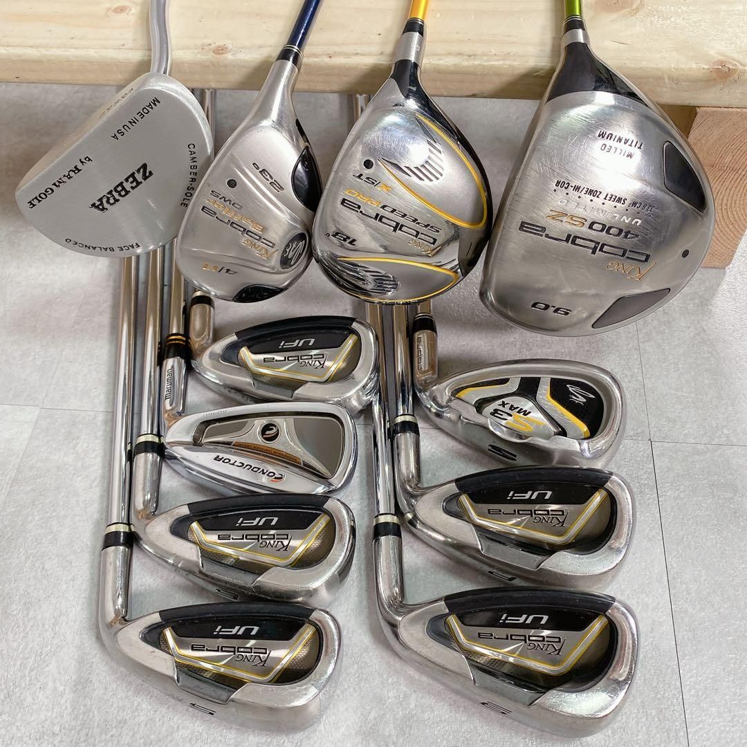 V395 キングコブラ 他 メンズ ゴルフ クラブセット 12点 フレックスS