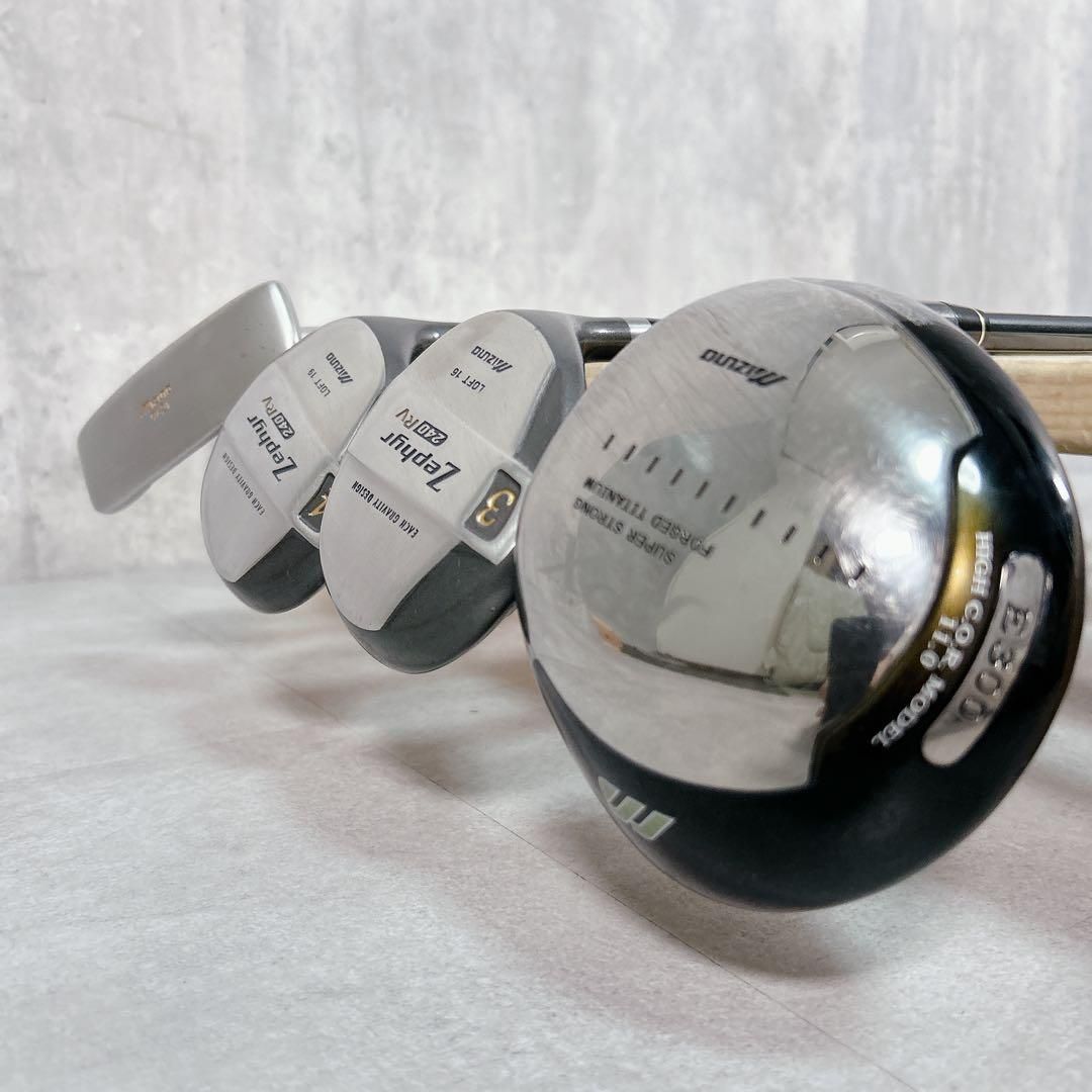 V374 ミズノ メンズ ゴルフ クラブ セット 初心者 黒 キャディバッグ