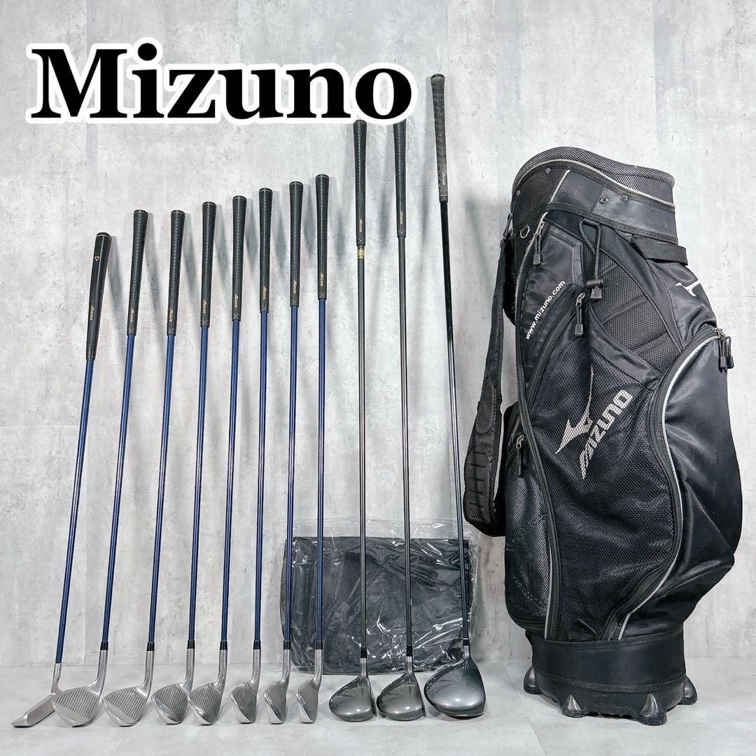 V 374 ミズノ メンズ ゴルフ クラブ セット 黒 キャディバッグ