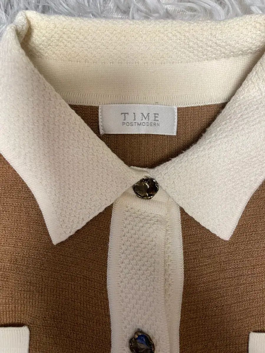 TIME タイム The ブラウン KARA カラ ニット カシミア100 カーディガン