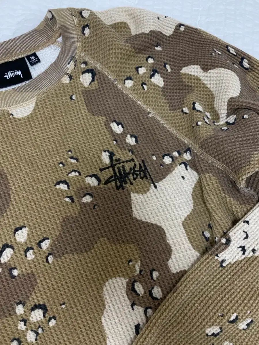 2025SS Stüssy ラグランサーマルベーシックストック デザートカモ L