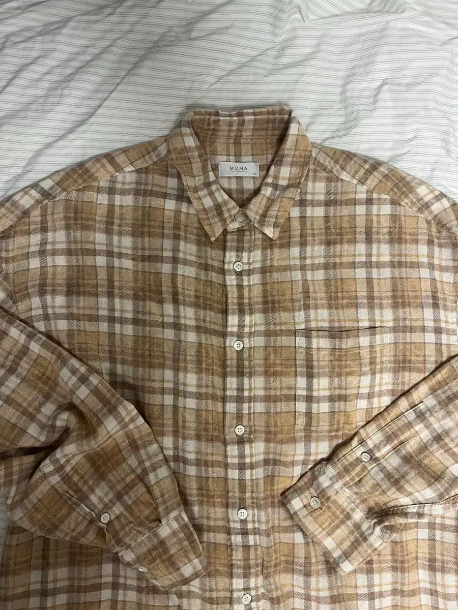 46 モマデザイン Magic twilight check shirt