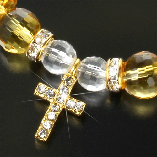 黄金クロス幸せブレス ハッピー 幸運カード付き