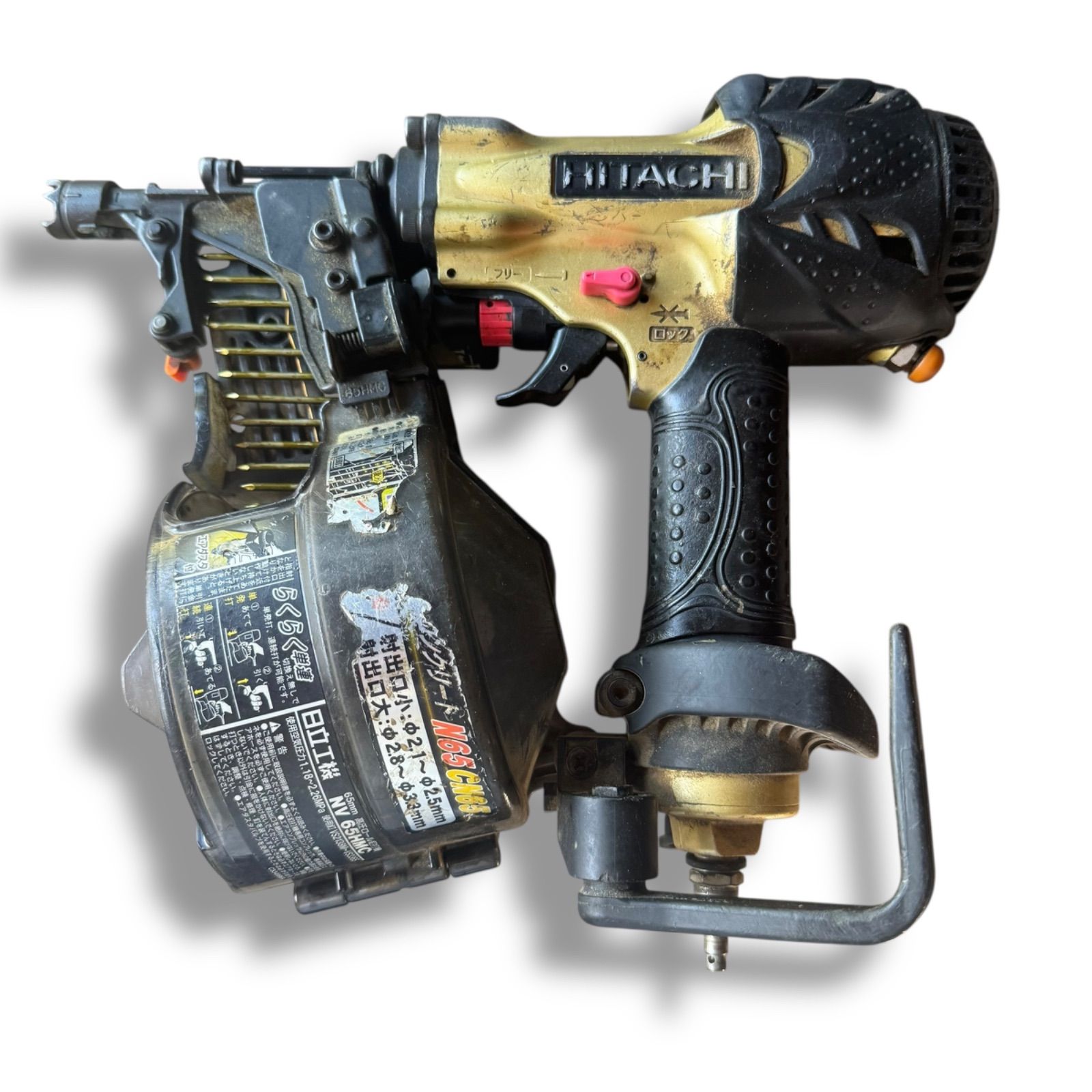高圧 最強パワー HITACHI NV 65 HMC 高圧釘打機｜強力打込み 動作良好 即戦力