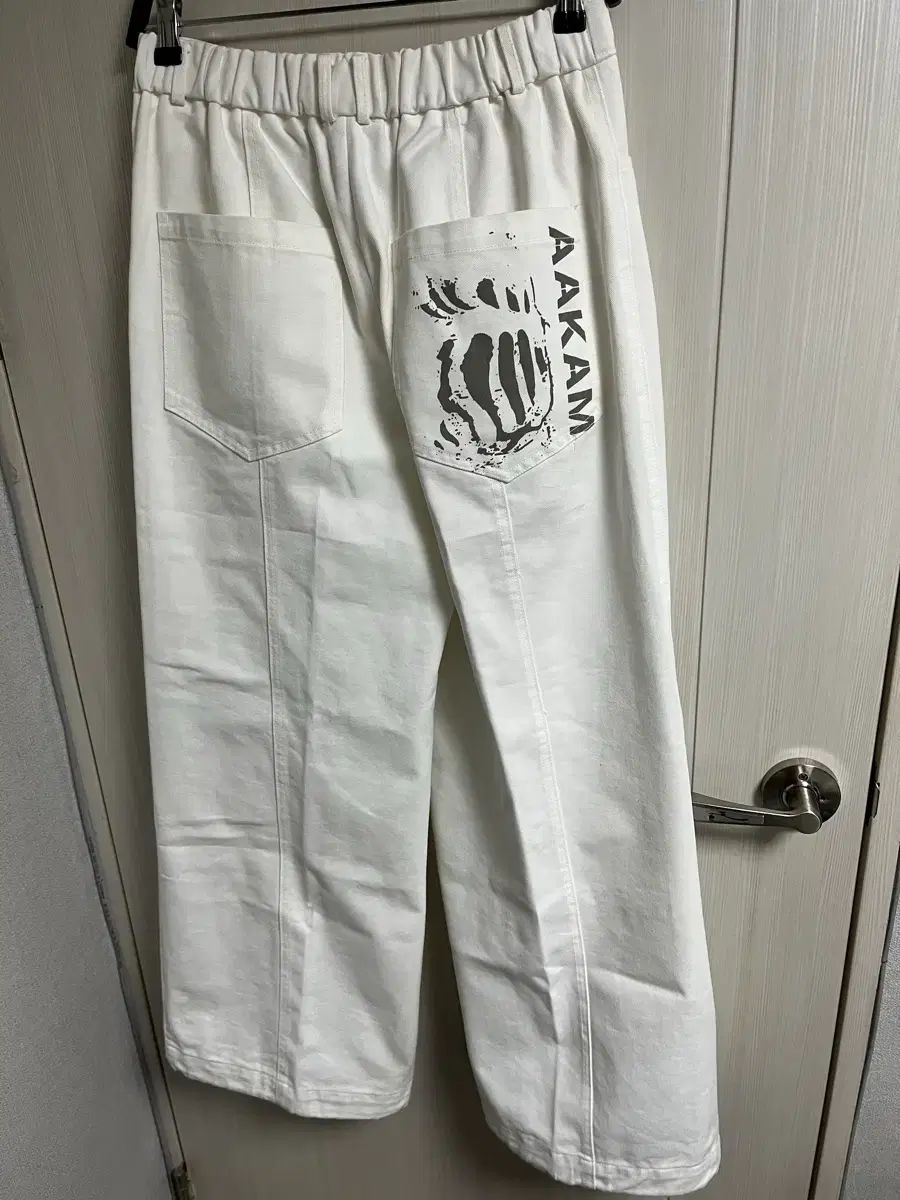 2) Aakam knee pin-tuck printed denim pan - メルカリ