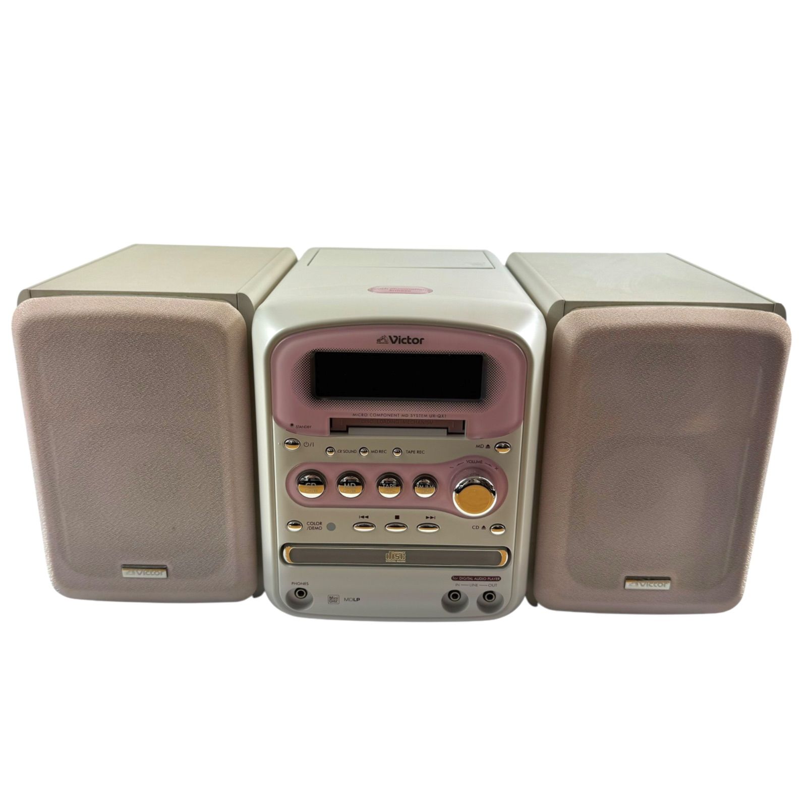 音響 CA UXQX 1 P ミニコンポ ピンク 動作品 省スペースモデル