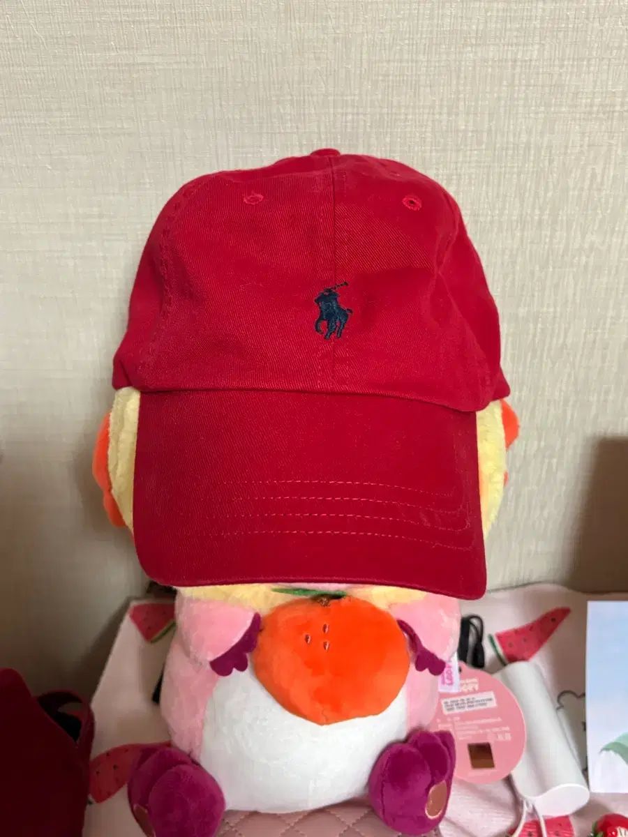 ポロラルフローレン レッド ベースボールキャップ