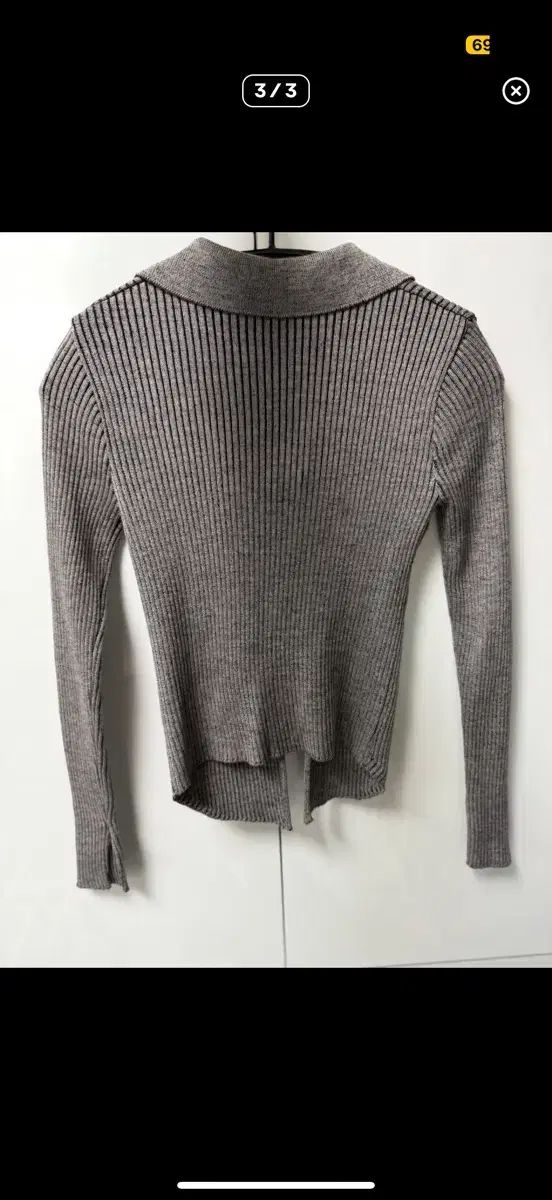 ミスチーフ ジップアップセーター グレー