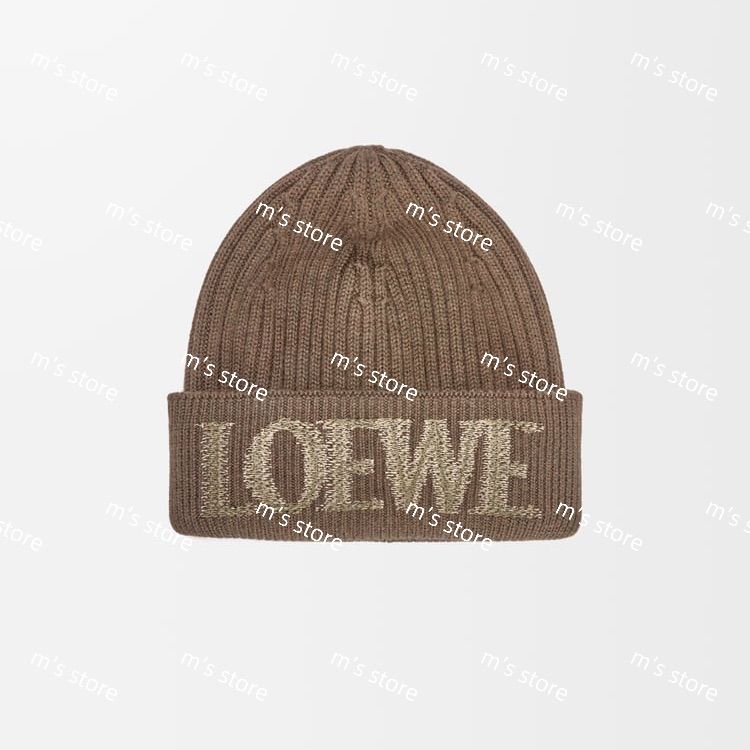 新品 LOEWE ロエベ ビーニー ニット帽 ライトブラウン - メルカリ