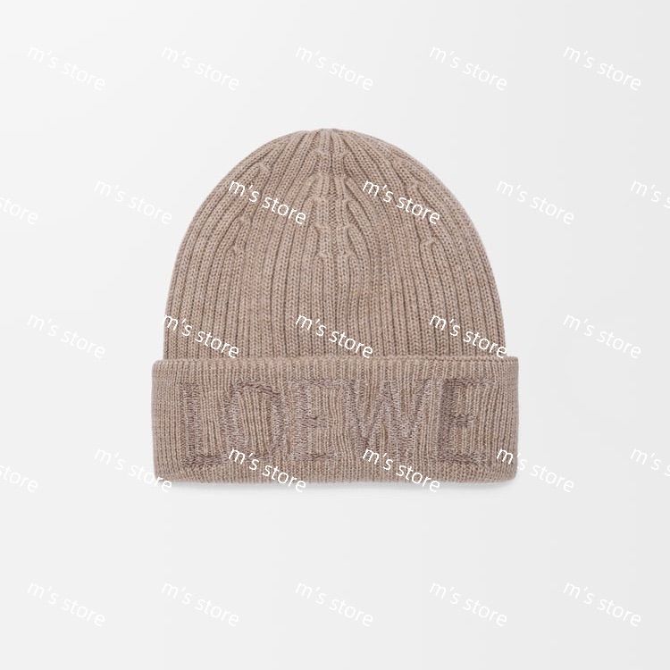 新品 LOEWE ロエベ ビーニー ニット帽 ダークベージュ - メルカリ