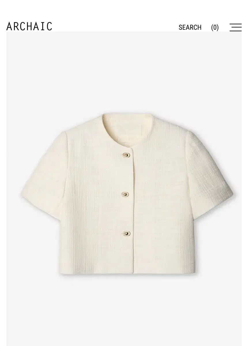 アルカイック ツイード 半袖 ジャケット