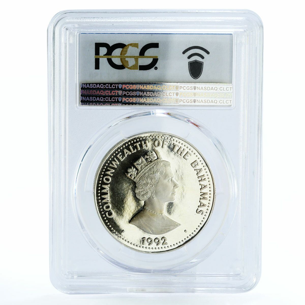 バハマ 5ドル ファーストマン・オン・ザ・ムーン PR69 PCGS 銀貨 1992