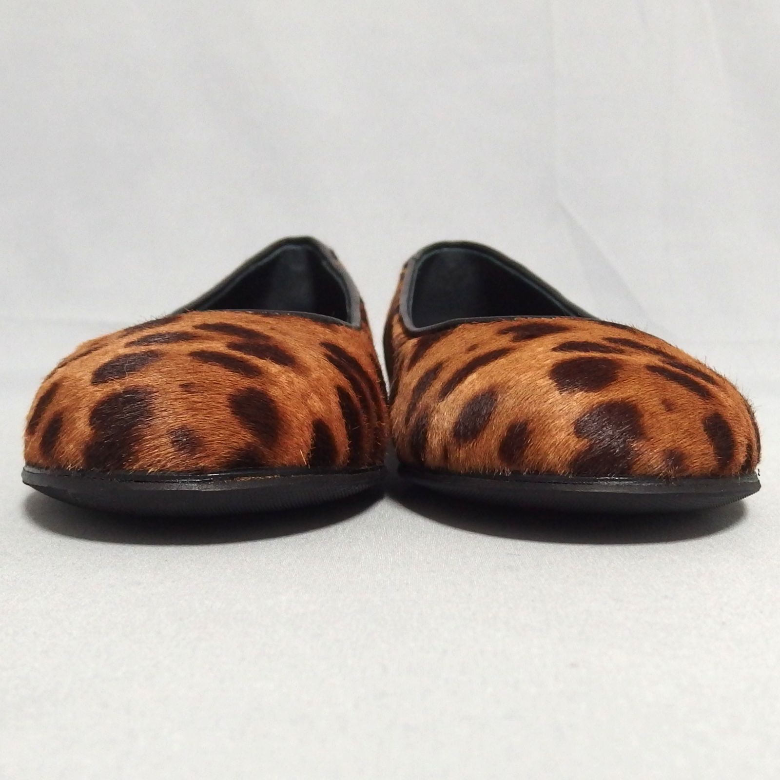 極美品☆GIUSEPPE ZANOTTI ハラコ レオパード フラット バレエシューズ