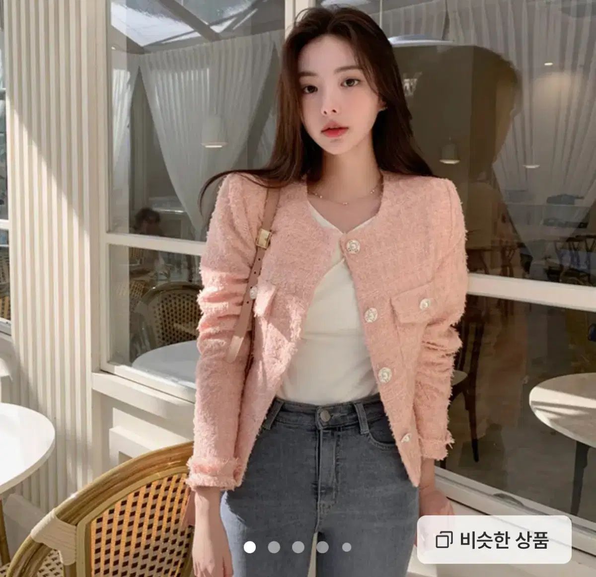 ATTRANGS アットランス フリンジ ツイードジャケット ブラック