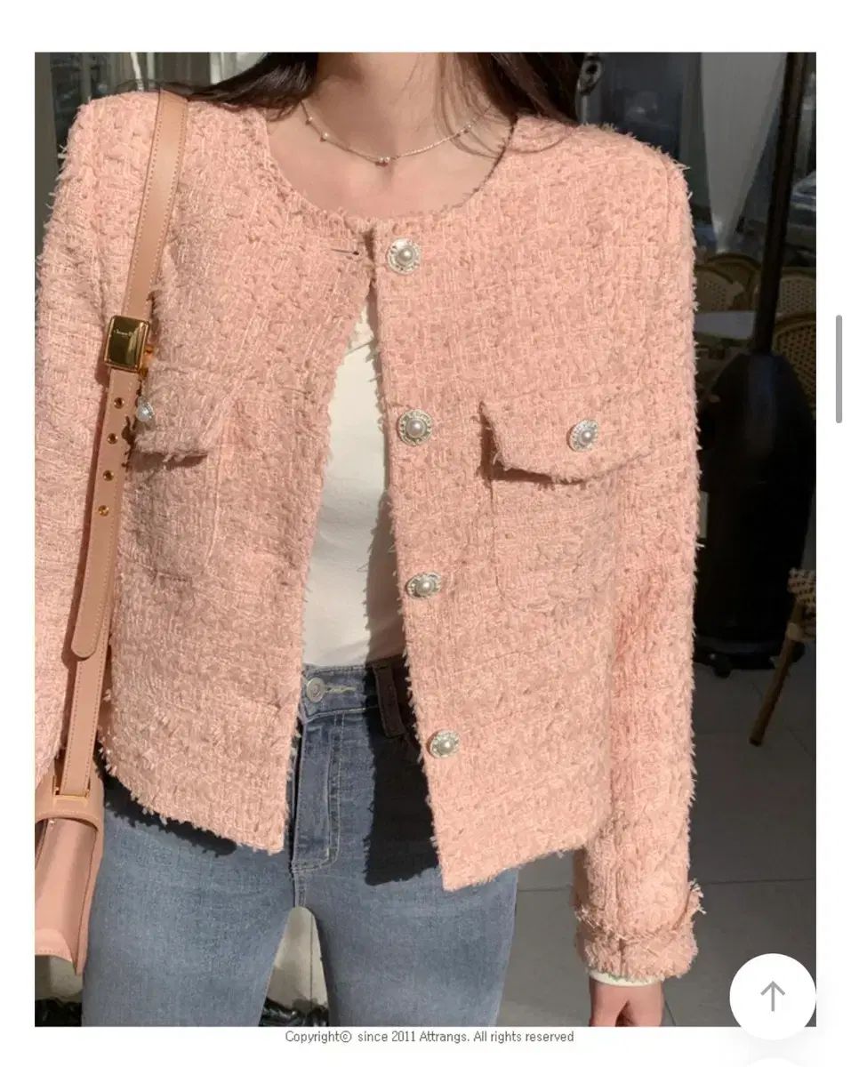 ATTRANGS アットランス フリンジ ツイードジャケット ブラック テーラードジャケット ジャケット アウター レディース