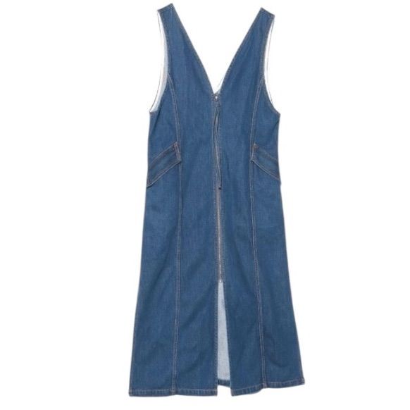 ADAM ET ROPE 2 WAYデニムジャンパースカート ブルー