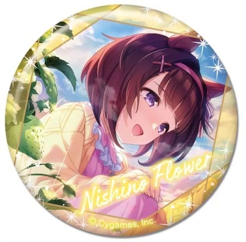 中古】バッジ・ビンズ ニシノフラワー 「CANバッジ ウマ娘 プリティー