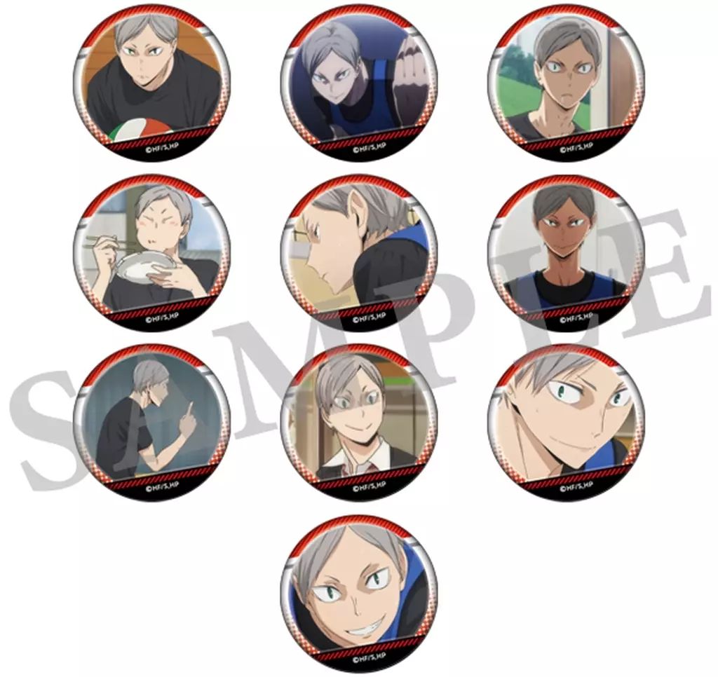 中古】バッジ・ビンズ 全12種セット 「銀魂 トレーディング Botania 缶