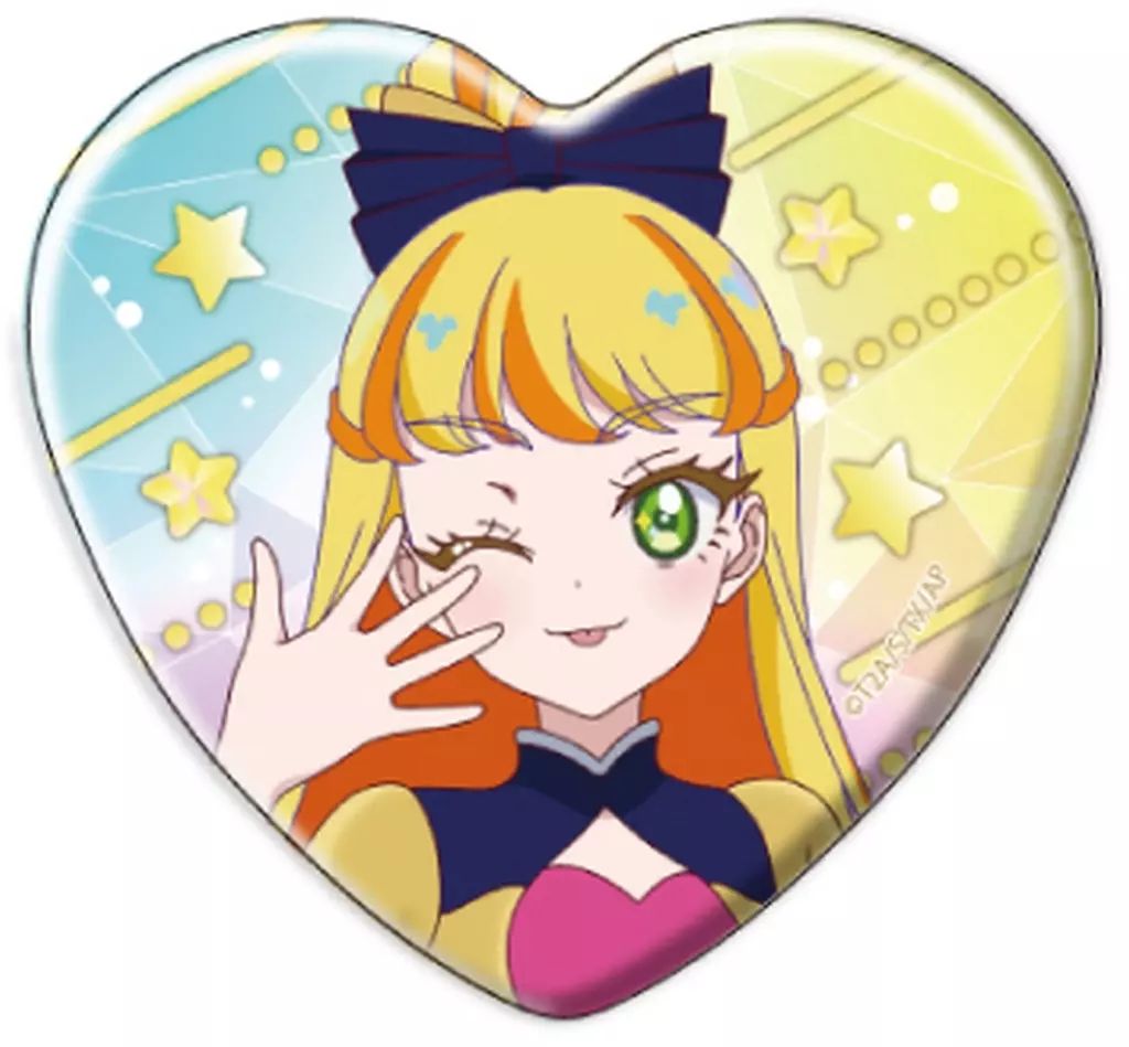 ひみつのアイプリ ハート型缶バッジ 五十嵐じゅりあ 10個 中古】バッジ・ビンズ 五十嵐じゅりあ 「ハート型缶バッジ ひみつの