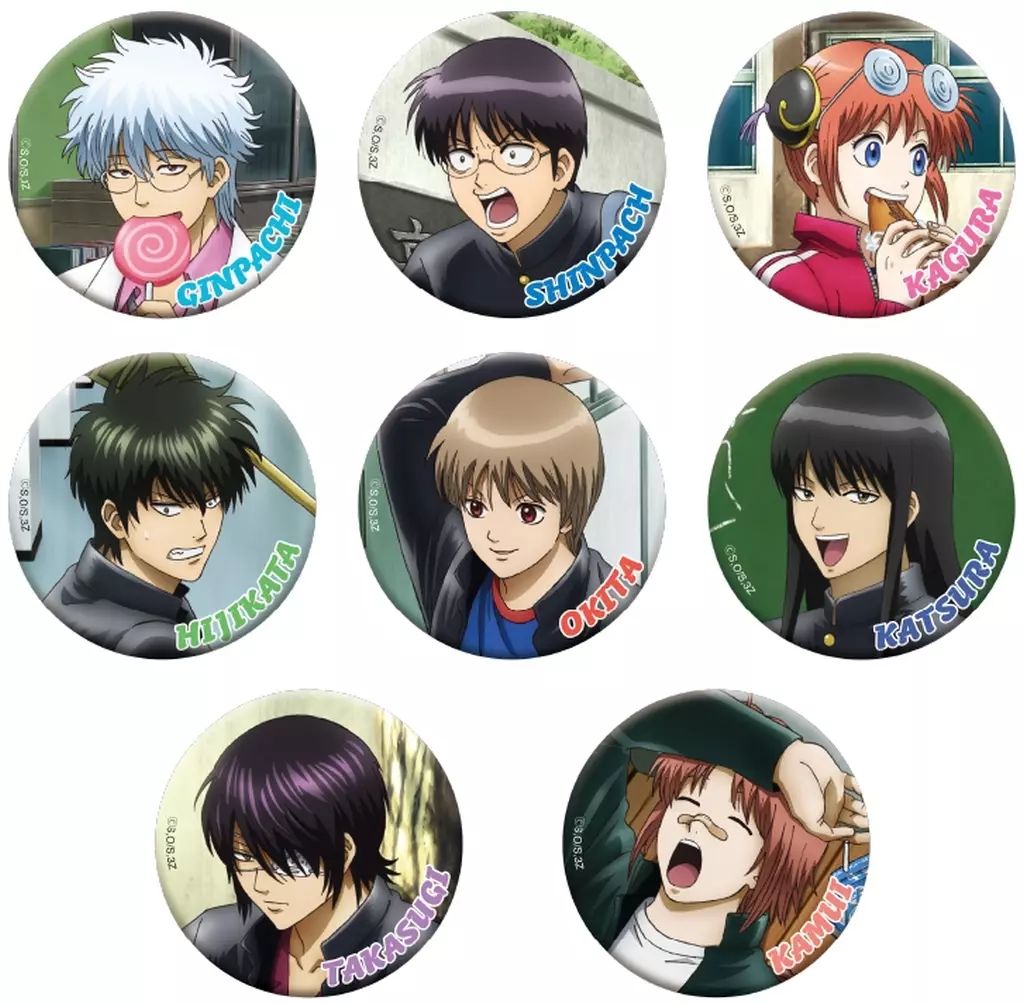 中古】バッジ・ビンズ 全8種セット 「3年Z組銀八先生 キャラバッジ