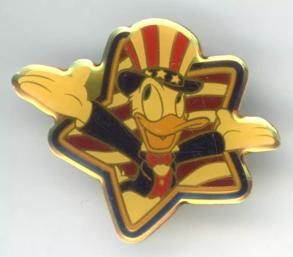 中古】バッジ・ビンズ ドナルドダック(星/シルクハット) ピンバッジ