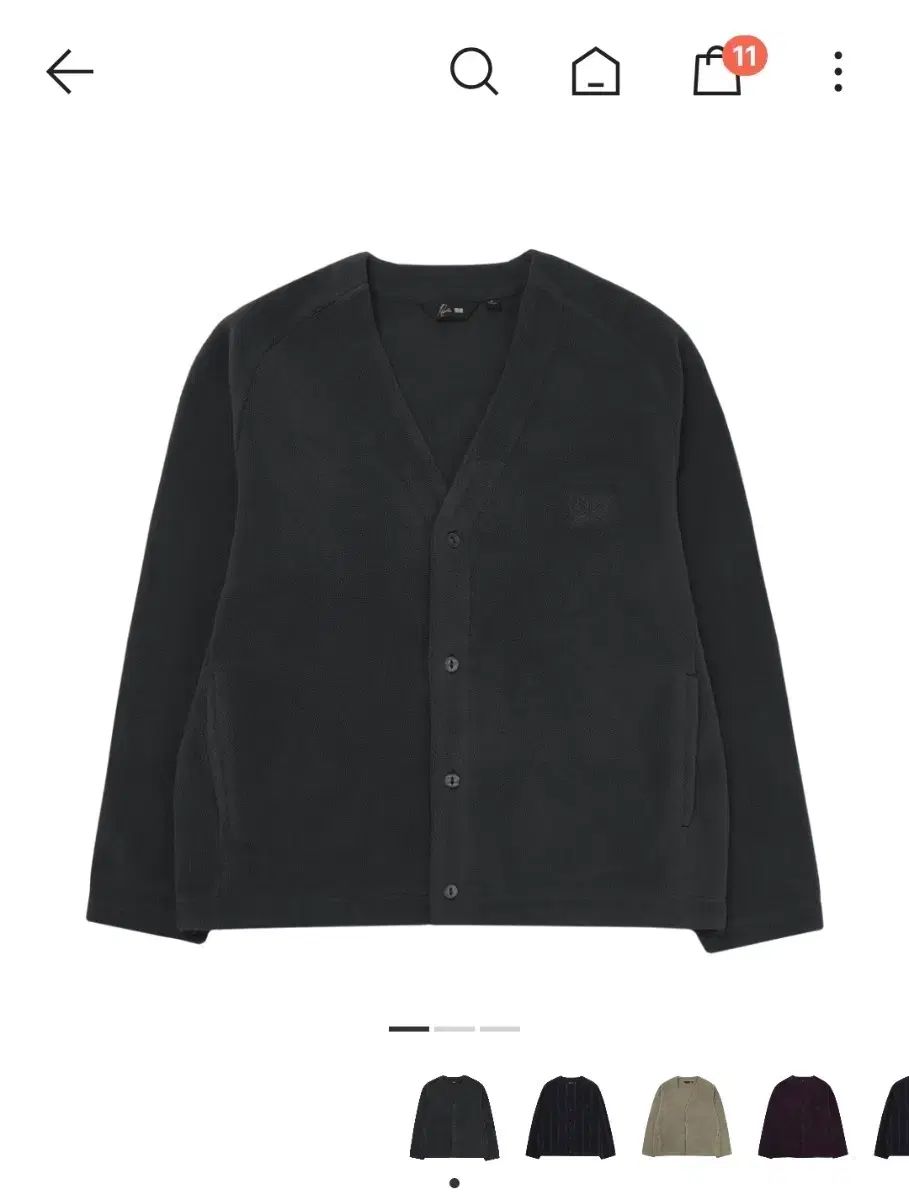 ニードルズ ユニクロ チャコール カーディガン M