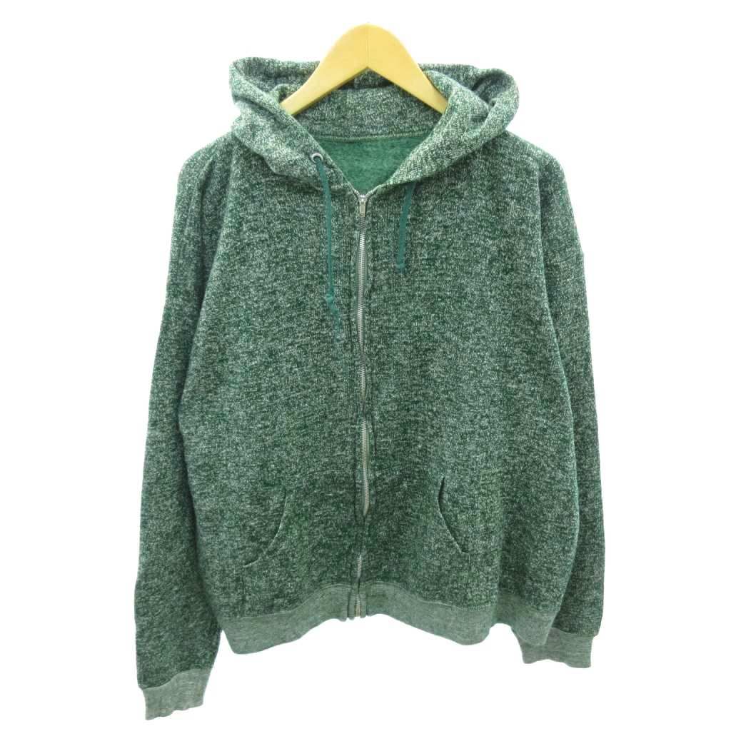 ヴィンテージ VINTAGE 60 s ジップアップ パーカー フーディ BESTジップ 片爪 霜降り 緑 グリーン 1128