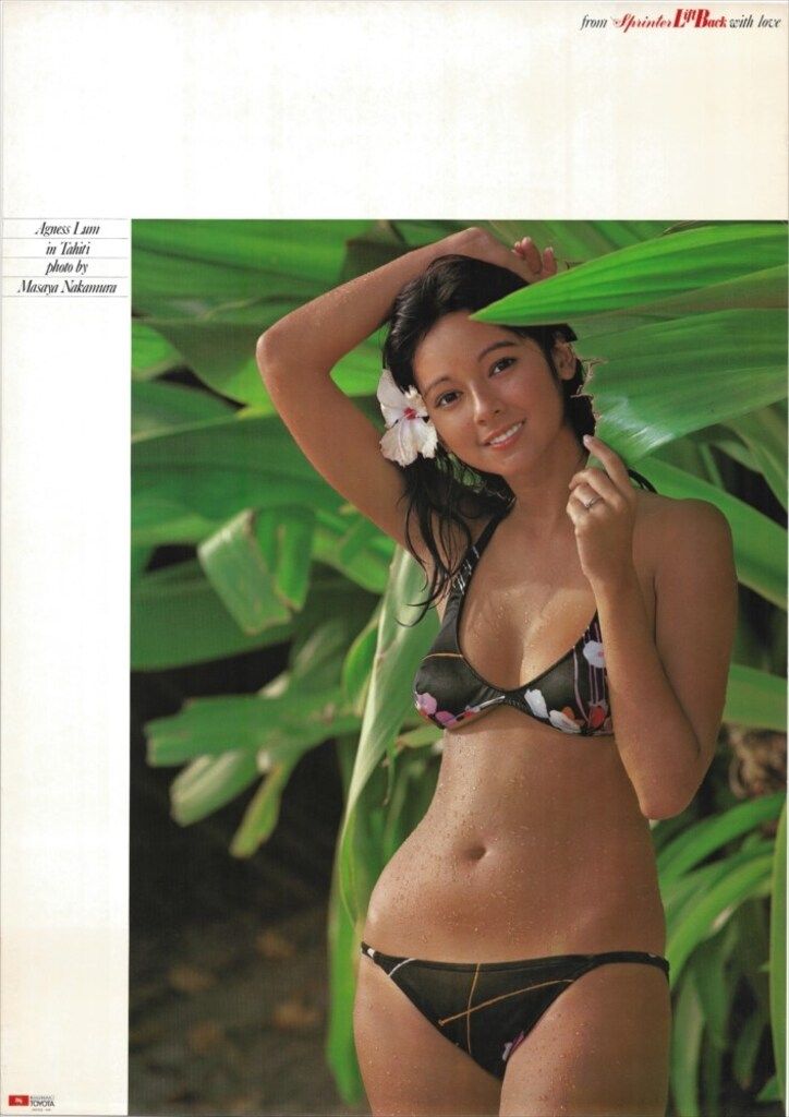 トヨタ B 1ポスター アグネス ラム Agness Lum in Tahiti photo by Masaya Nakamura