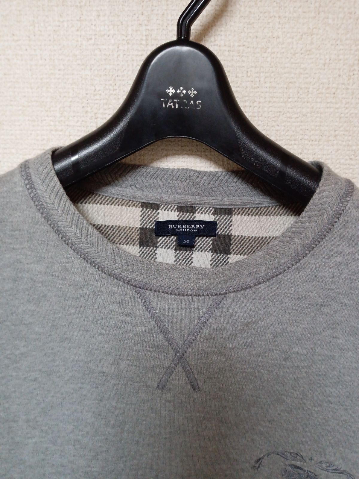 BURBERRYバーバリーLondonスウェットトレーナーグレーサイズM - メルカリ