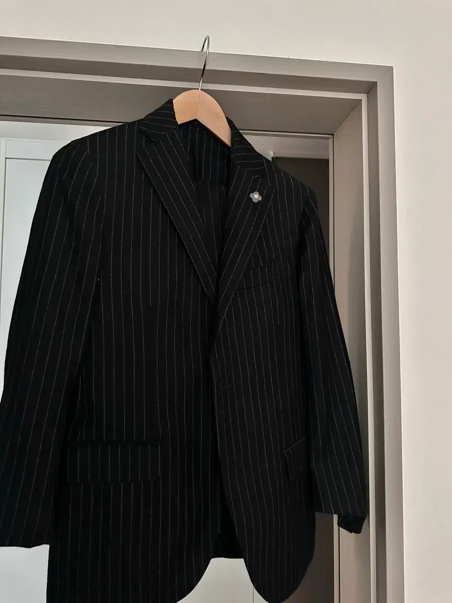 LARDINI ラルディーニ ブラック チョークストライプ スーツ