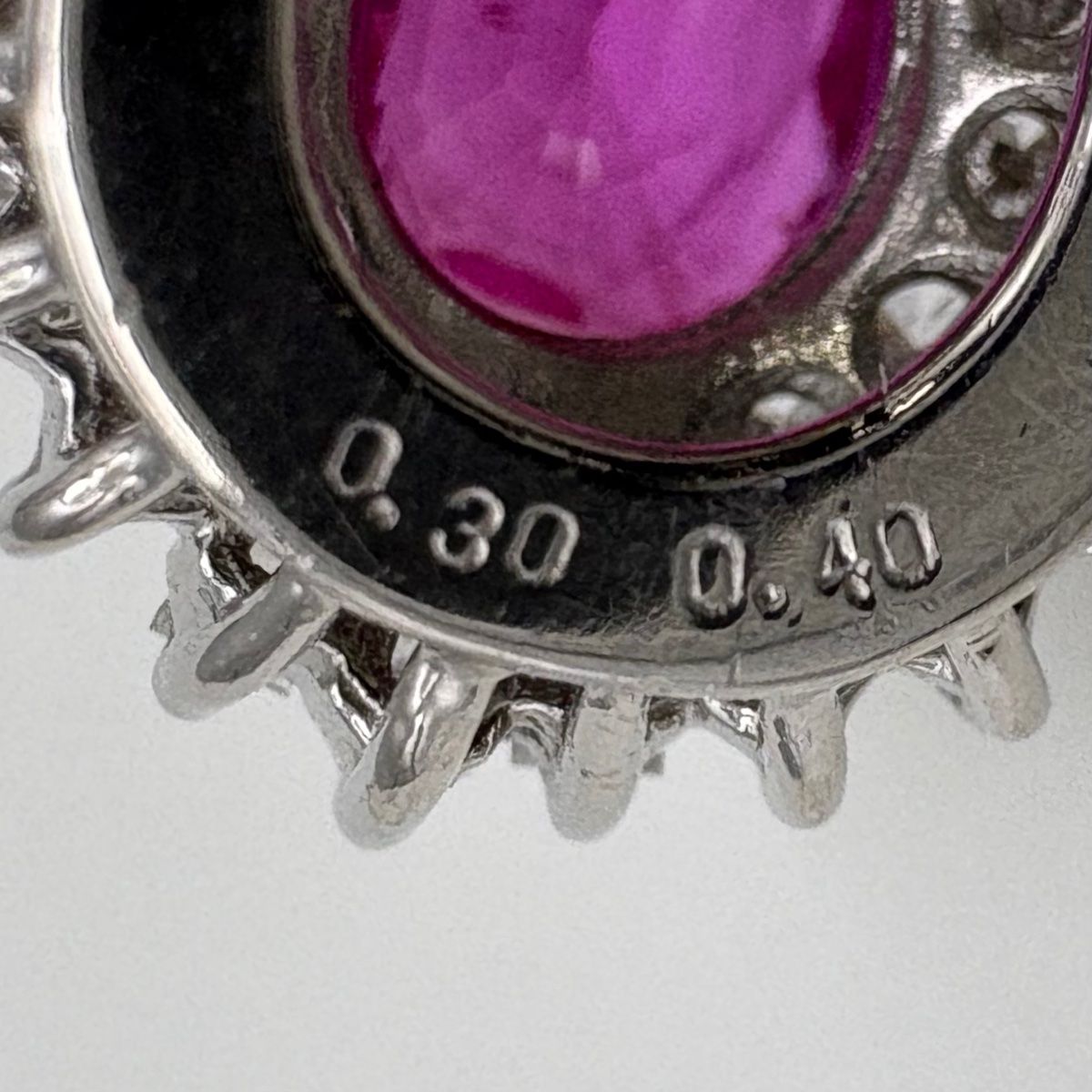 ルビー ペンダントトップ プラチナ メレダイヤ ペンダントトップ Pt900