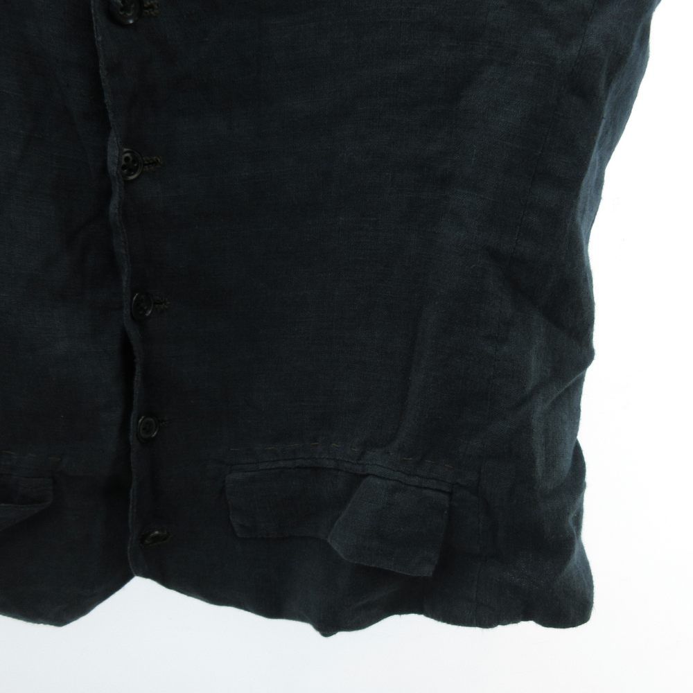 GEOFFEY.B.SMALL ジェフリービースモール ベストジレ　黒　S　古着 ジェフリービースモール GEOFFREY B. SMALL リネン ベスト ジレ