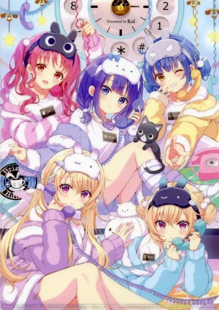 中古】クリアファイル 集合 片面描き下ろしクリアファイル