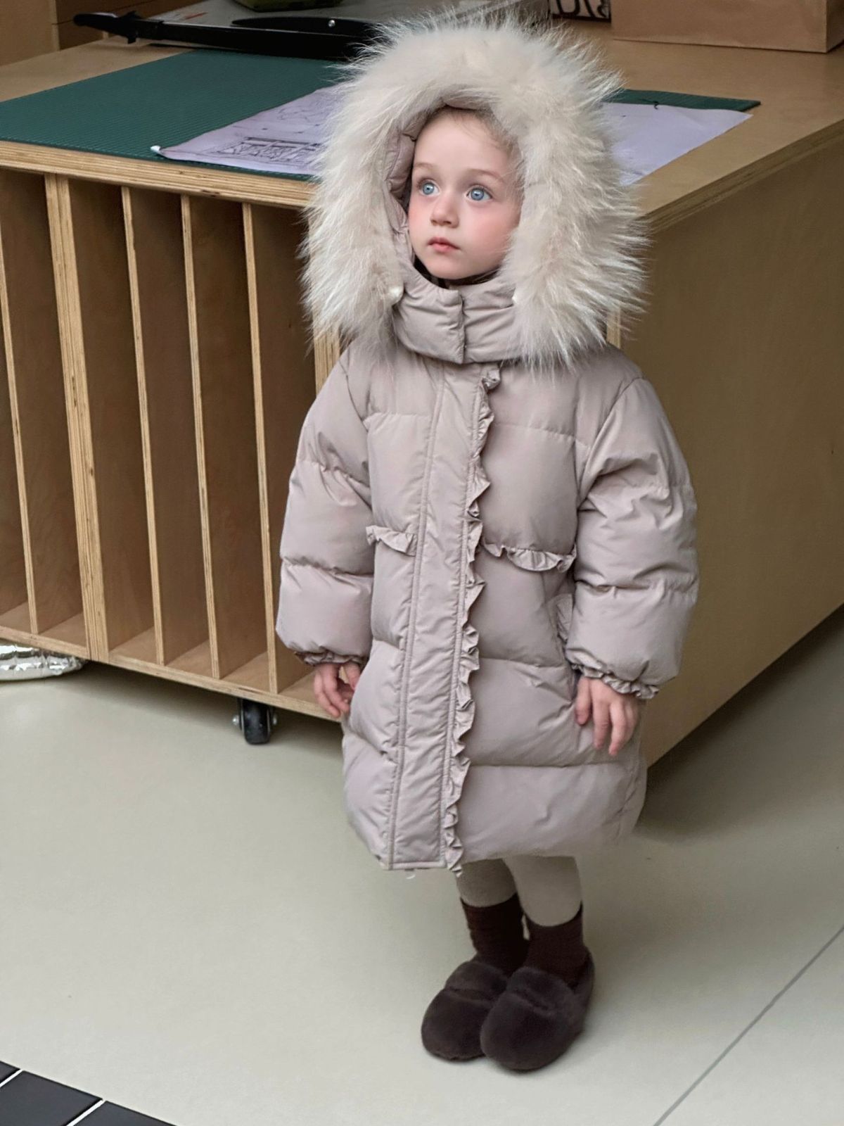 中綿コート 女の子 子供コート キッズ アウター ジャケット フード付き コート 長袖 秋冬 防寒着 暖かい ロングコート ロング丈 防風 軽い 子ども お 防寒対策 韓国 キッズコート haoxin 15