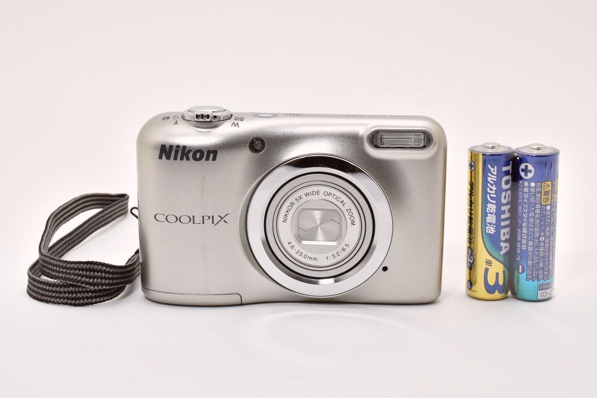 Nikon COOLPIX A 10 シルバー 光学5倍ズーム 1614万画素 乾電池タイプ デジタルカメラ U 035