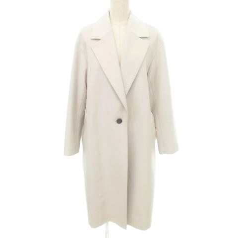☆新品未使用品☆23区　カシミヤロングコート　アイボリー　38（ほぼFREE） 23区 オンワード樫山 カシミヤ ウール ロング コート 無地 厚手 38 約M