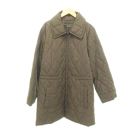 美品 レリアン キルティングコート ベルベット ベロア シルク混 金ボタン L レリアン Leilian キルティングコート アウター 日本製 13+ 約XXL