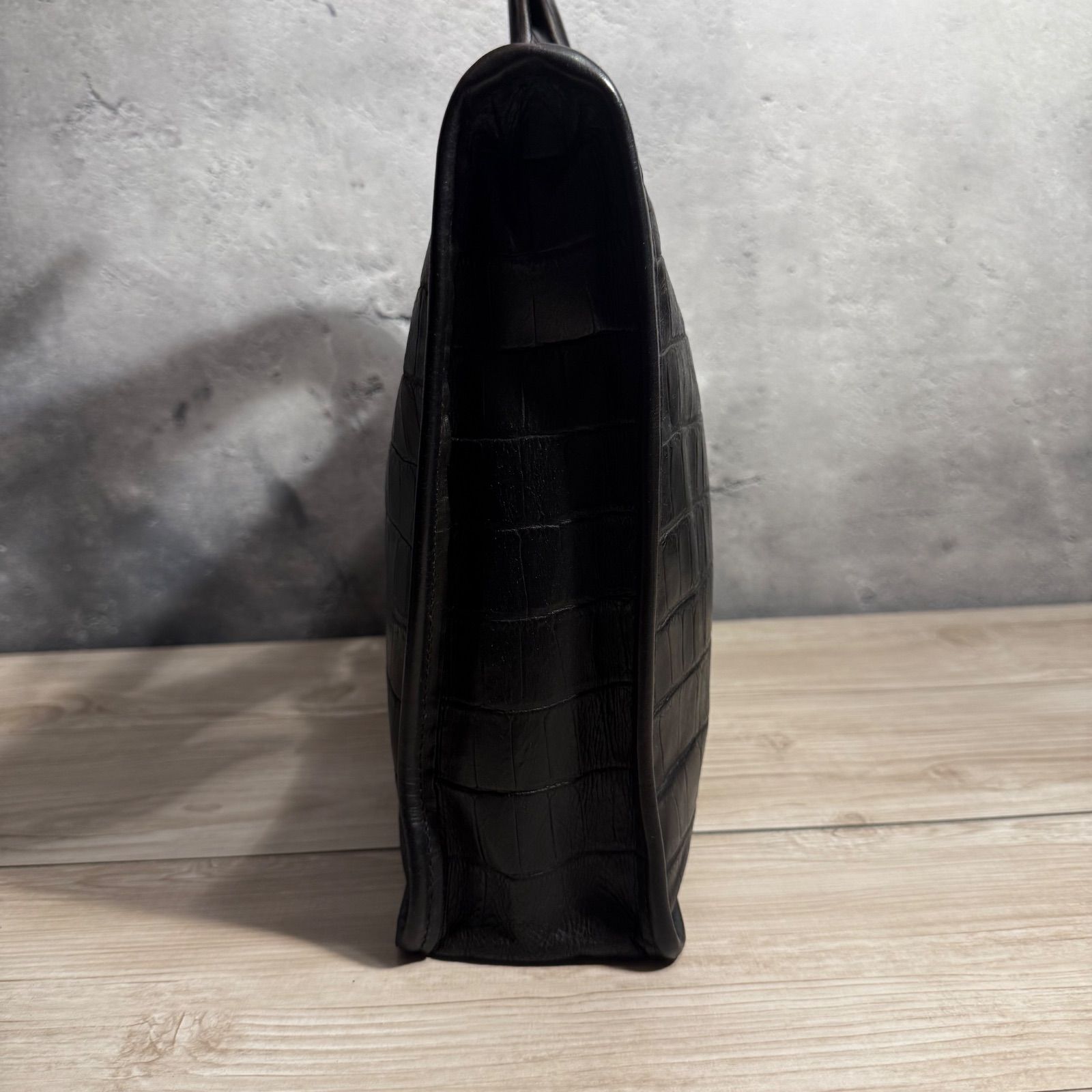 ✨Felisi 9841 フェリージ クロコ型押し ビジネスバッグ ブラック