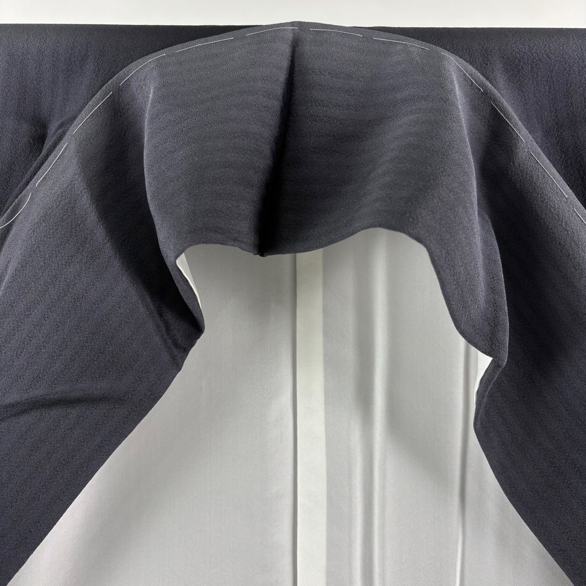 小紋 身丈159cm 裄丈62.5cm S 袷 名古屋帯セット 縦縞 ぼかし 墨色