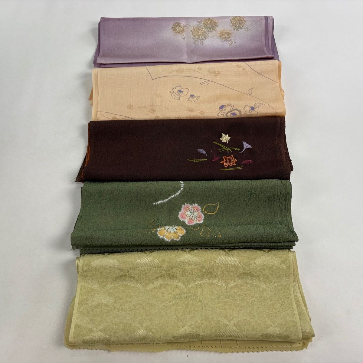 帯揚げ 優品 セット 抹茶色 正絹 和装小物