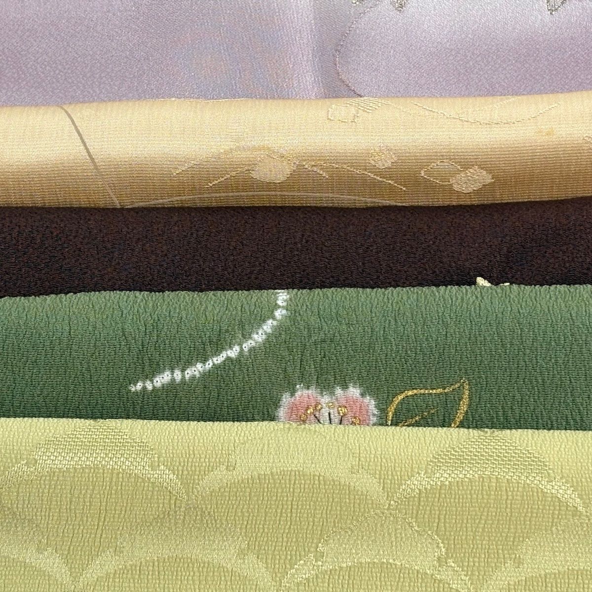 帯揚げ 優品 セット 抹茶色 正絹 和装小物
