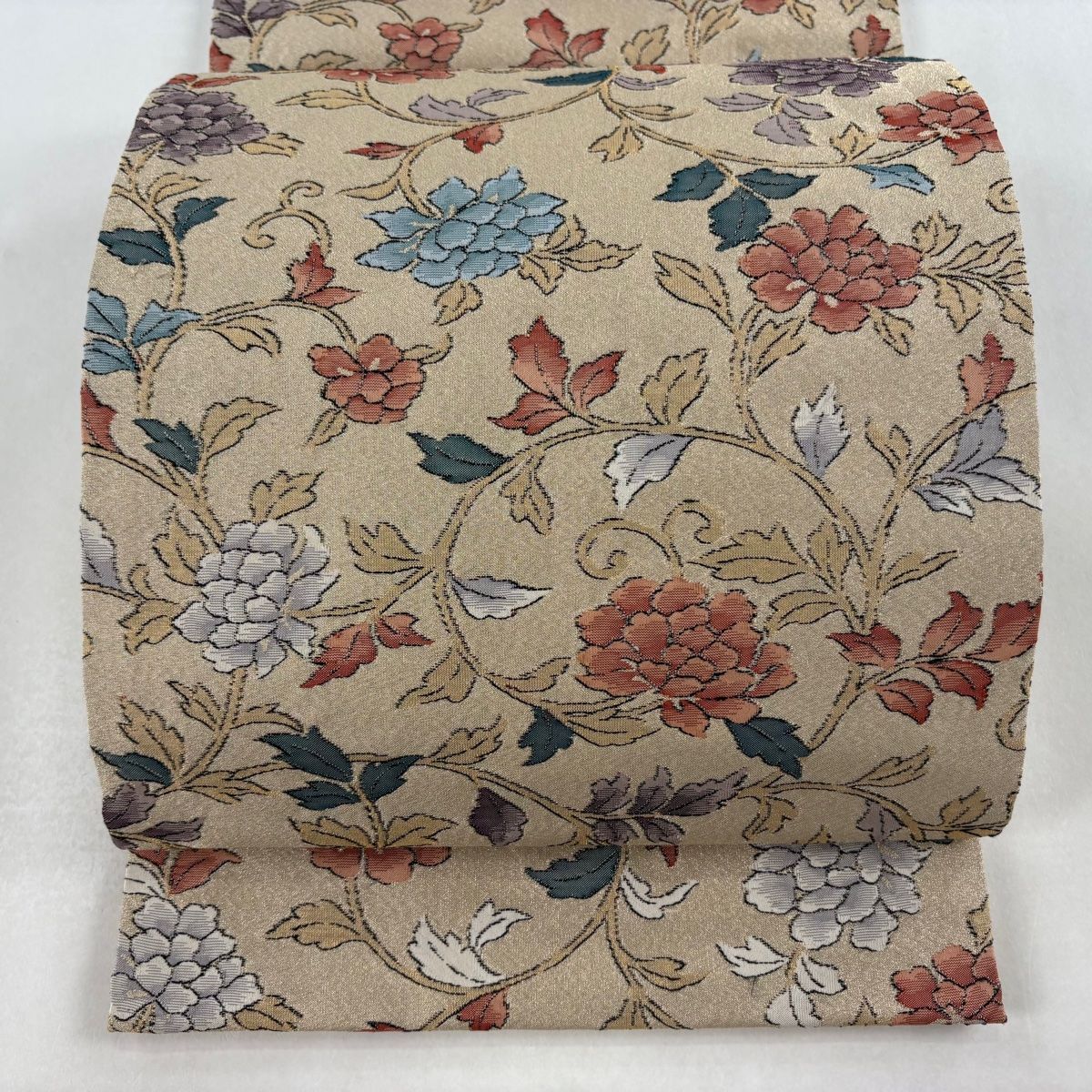 袋名古屋帯 優品 花唐草 金糸 金色 正絹 【中古】 - メルカリ