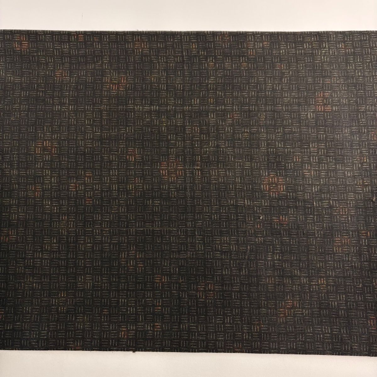 【美品】 袋帯 秀品 幾何学 墨色 全通 正絹 【】