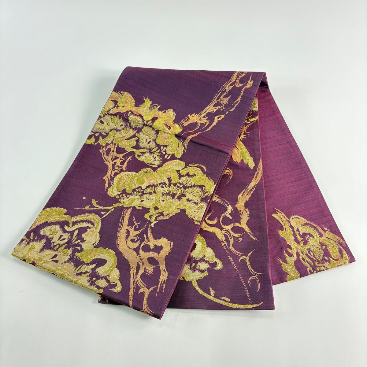 美品】 袋帯 秀品 松 金糸 箔 紫 お太鼓柄 正絹 【中古】 - メルカリ