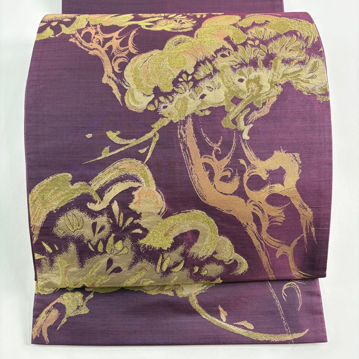 美品】 袋帯 秀品 松 金糸 箔 紫 お太鼓柄 正絹 【中古】 - メルカリ