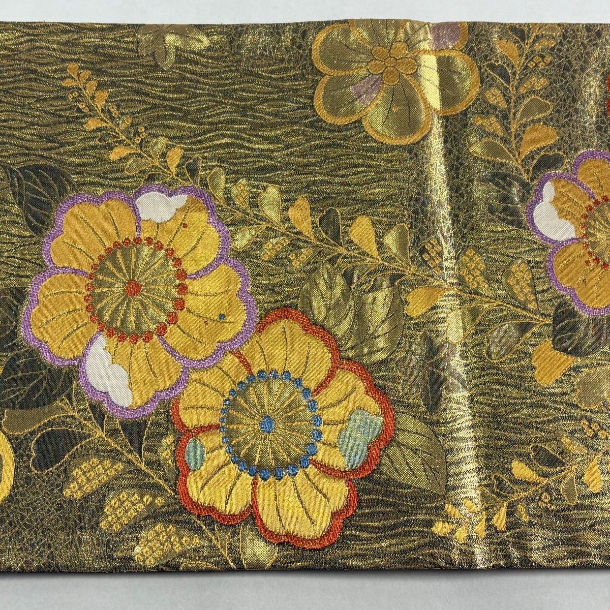 袋帯 秀品 彩美 辻が花 金糸 箔 金色 六通 正絹 【中古】 - メルカリ