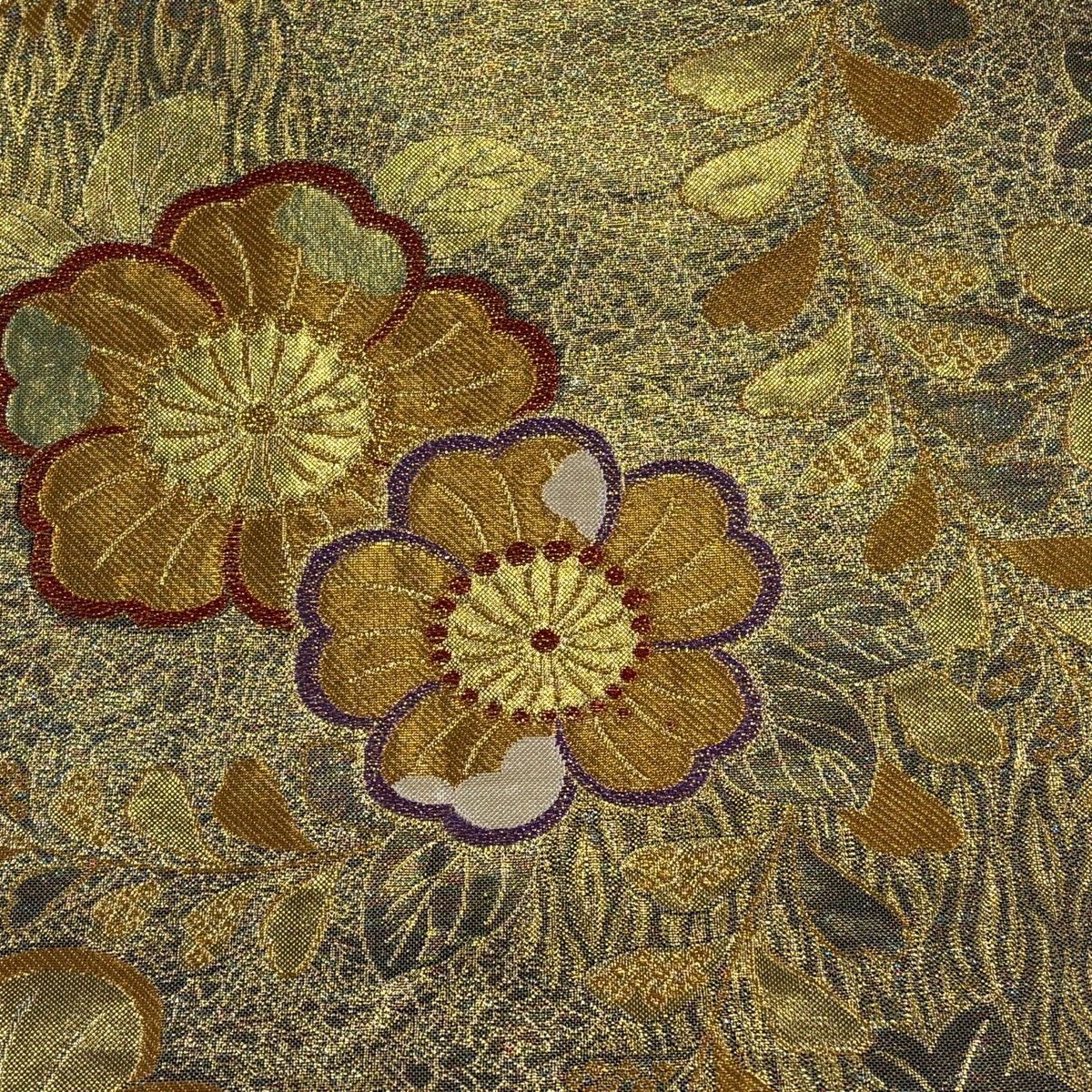 袋帯 秀品 彩美 辻が花 金糸 箔 金色 六通 正絹 【中古】 - メルカリ