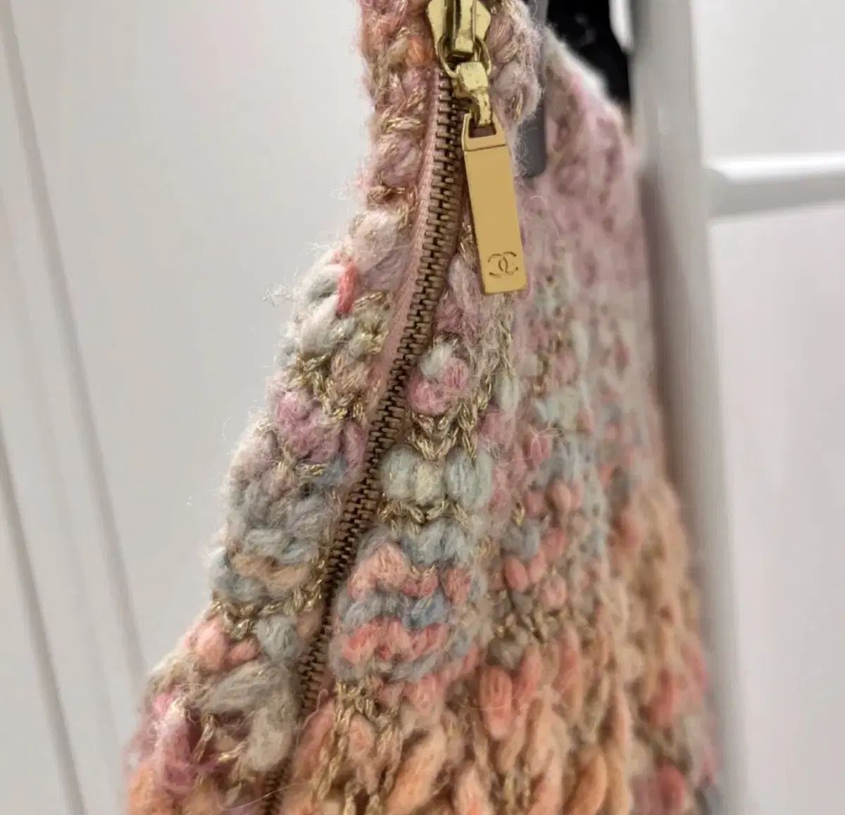 Chanel シャネル knitted マルチパステル グリッター ミニスカート
