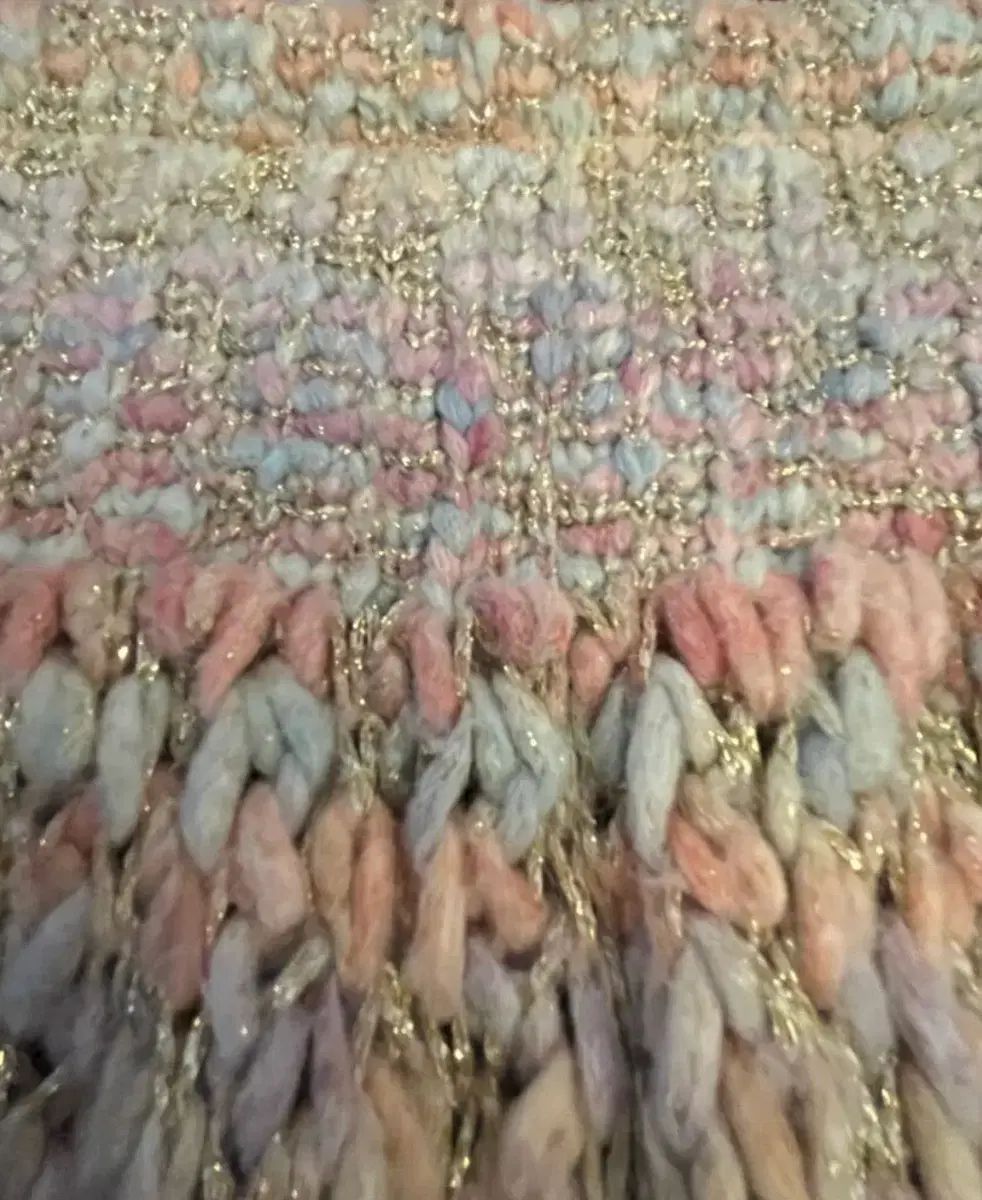 Chanel シャネル knitted マルチパステル グリッター ミニスカート