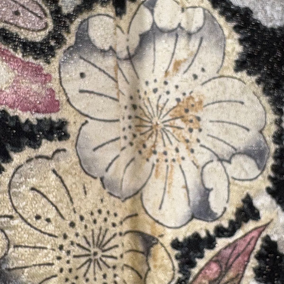 訪問着 身丈168.5cm 裄丈69.5cm L 袷 徳永憲峯 落款 辻が花 銀通し